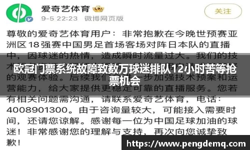 欧冠门票系统故障致数万球迷排队12小时苦等抢票机会